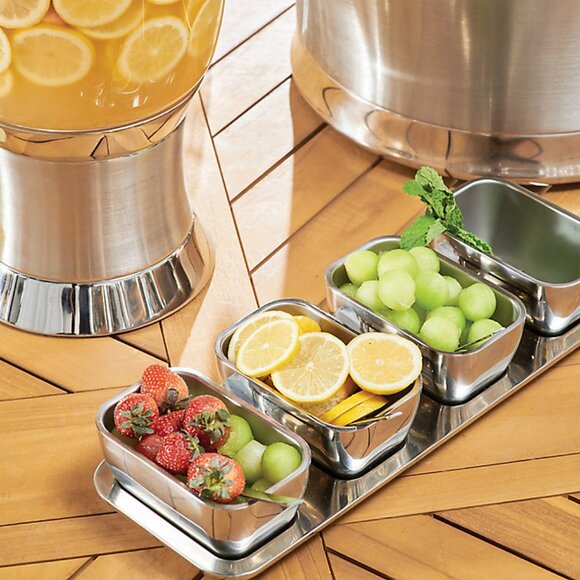 Super Chill Four-section Insulated Condiment Server with Lids - Picture 3 of 5